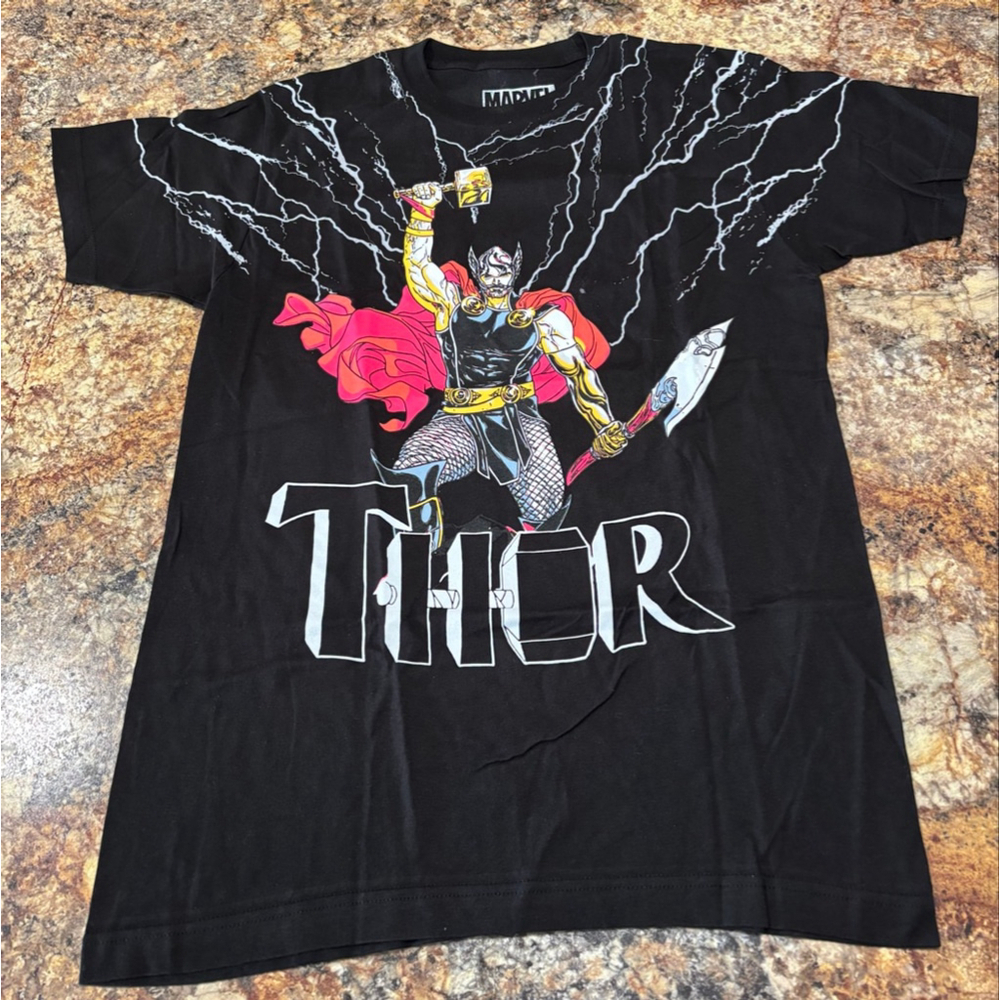 Marvel Thor Lightning Front & Back Graphic Tee